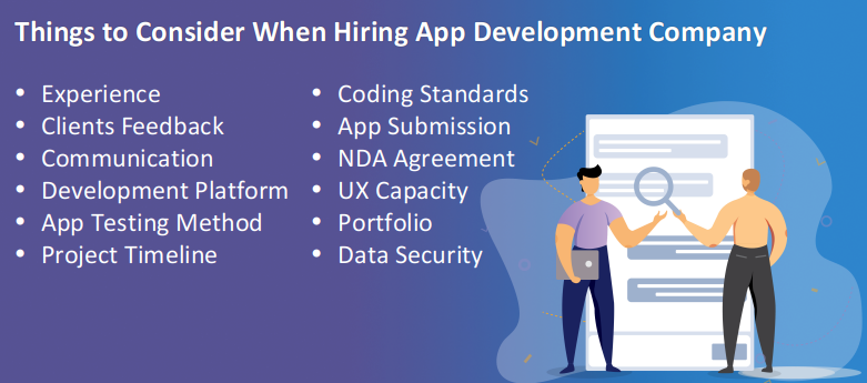 mobile app development proposal points to choose right app developer